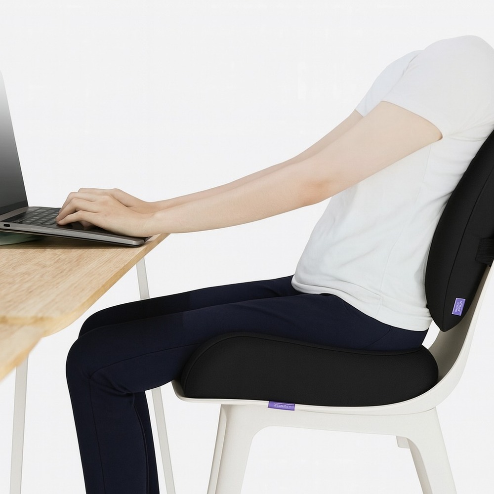 Cushion Lab Ergonomic Seat Cushion – Coccyx &‎ Sciatica Support – BLACK